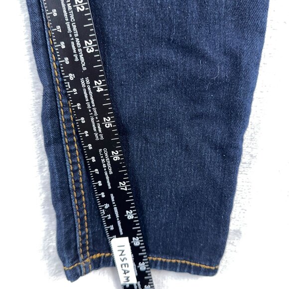 2 BWU Skinny Jeans Super Low Rise Embroidered Pockets Womens Blue Size 11 - Picture 9 of 11